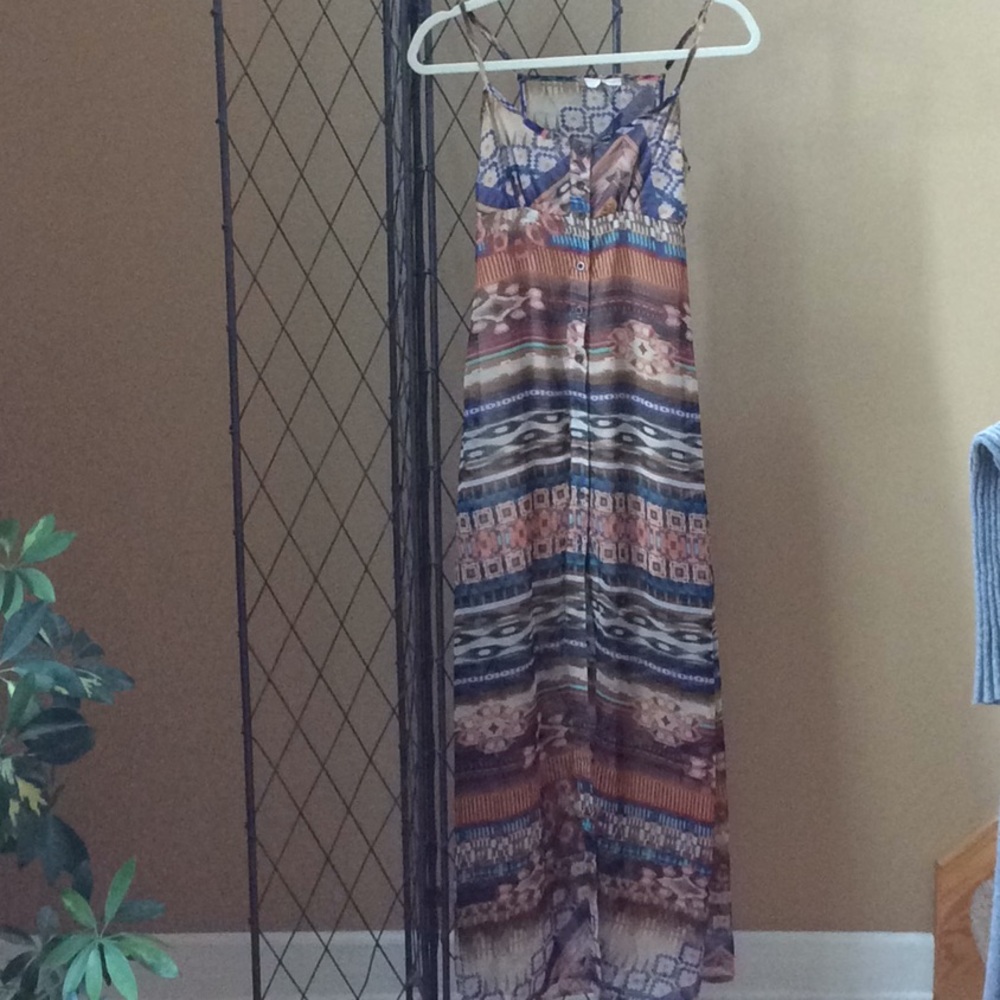 Open Back Tribal Print Dress